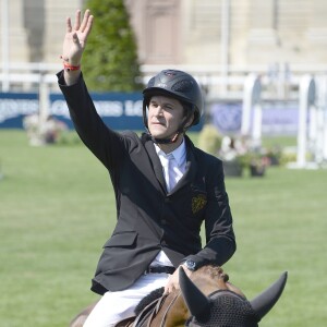 Guillaume Canet au Jumping International de Chantilly dans le cadre du Longines Global Champions Tour, le 17 juillet 2015