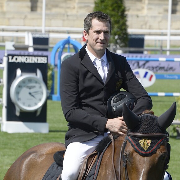 Guillaume Canet au Jumping International de Chantilly dans le cadre du Longines Global Champions Tour, le 17 juillet 2015