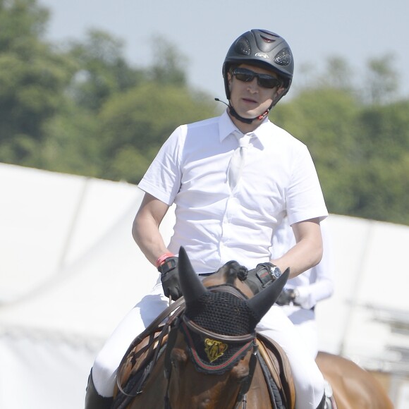 Guillaume Canet au Jumping International de Chantilly dans le cadre du Longines Global Champions Tour, le 17 juillet 2015