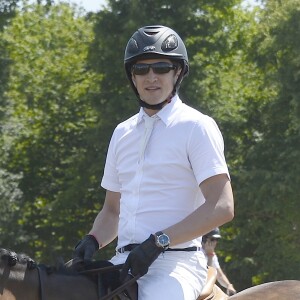 Guillaume Canet au Jumping International de Chantilly dans le cadre du Longines Global Champions Tour, le 17 juillet 2015