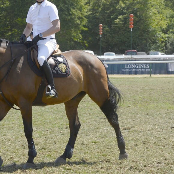 Guillaume Canet au Jumping International de Chantilly dans le cadre du Longines Global Champions Tour, le 17 juillet 2015