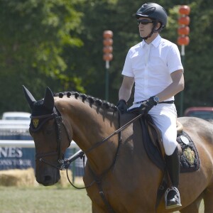 Guillaume Canet au Jumping International de Chantilly dans le cadre du Longines Global Champions Tour, le 17 juillet 2015