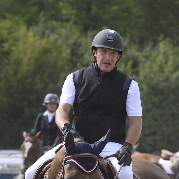 Benjamin Castaldi au Jumping International de Chantilly dans le cadre du Longines Global Champions Tour, le 17 juillet 2015