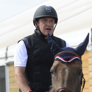 Benjamin Castaldi au Jumping International de Chantilly dans le cadre du Longines Global Champions Tour, le 17 juillet 2015