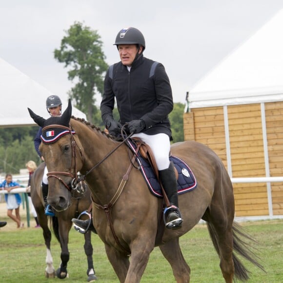 Benjamin Castaldi au Jumping International de Chantilly dans le cadre du Longines Global Champions Tour, le 17 juillet 2015