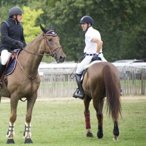 Benjamin Castaldi au Jumping International de Chantilly dans le cadre du Longines Global Champions Tour, le 17 juillet 2015