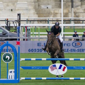 Benjamin Castaldi au Jumping International de Chantilly dans le cadre du Longines Global Champions Tour, le 17 juillet 2015