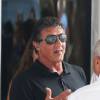 Sylvester Stallone, sa femme Jennifer Flavin et leurs filles Sophia, Sistine et Scarlet sont allés déjeuner dans un restaurant japonais avec des amis, puis se sont rendus chez Rolex, à Monaco le 18 juillet 2015.