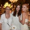 Exclusif - Emmanuelle Béart avec sa maman Geneviève Galéa et sa fille Nelly Auteuil - 20e édition de la soirée Blanche aux Moulins de Ramatuelle à Saint-Tropez le 12 juillet 2015.