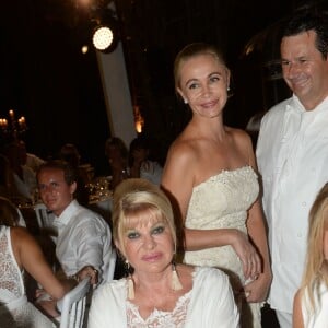 Exclusif - Ivana Trump, Emmanuelle Béart, Christophe Leroy - 20ème édition de la soirée Blanche aux Moulins de Ramatuelle à Saint-Tropez le 12 juillet 2015.