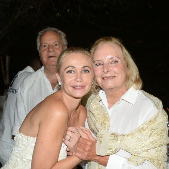 Exclusif - Emmanuelle Béart, Massimo Gargia, Eliette von Karajan - 20e édition de la soirée Blanche aux Moulins de Ramatuelle à Saint-Tropez le 12 juillet 2015.