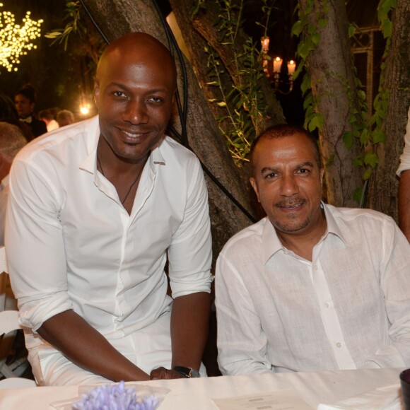 Exclusif - Harry Roselmack, Pascal Légitimus - 20e édition de la soirée Blanche aux Moulins de Ramatuelle à Saint-Tropez le 12 juillet 2015.