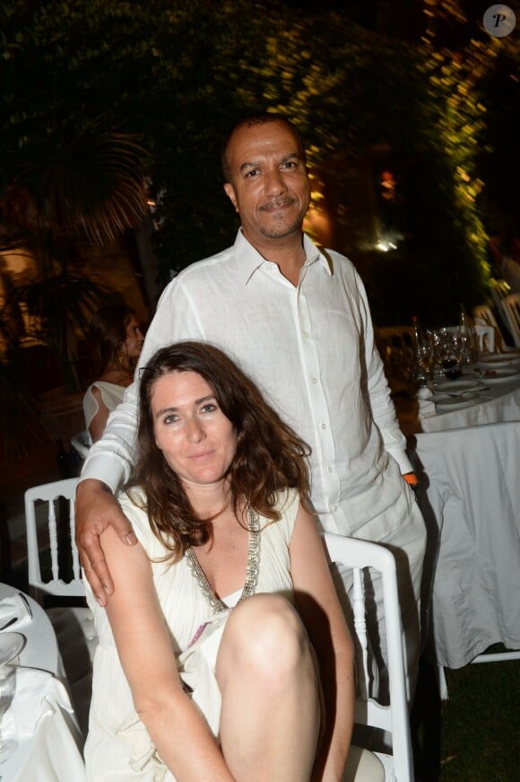Exclusif - Pascal Legitimus et sa femme Adriana Santini - 20e édition de la soirée Blanche aux Moulins de Ramatuelle à Saint-Tropez le 12 juillet 2015.
