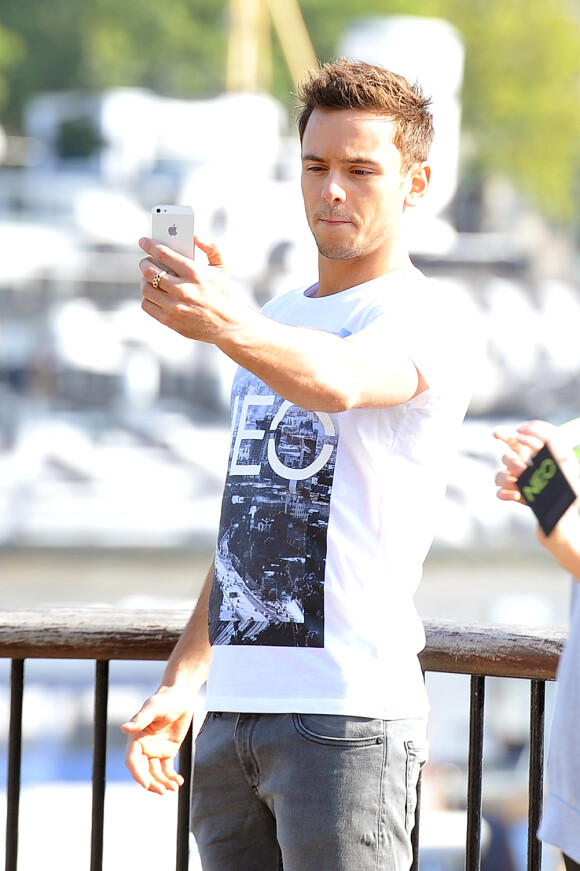 Tom Daley en shooting pour Adidas Neo Label à Londres, le 27 août 2014