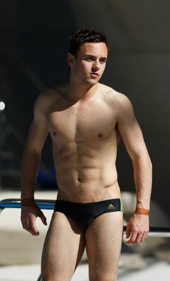 Tom Daley à l'Aquatic Centre de Londres, le 14 avril 2014