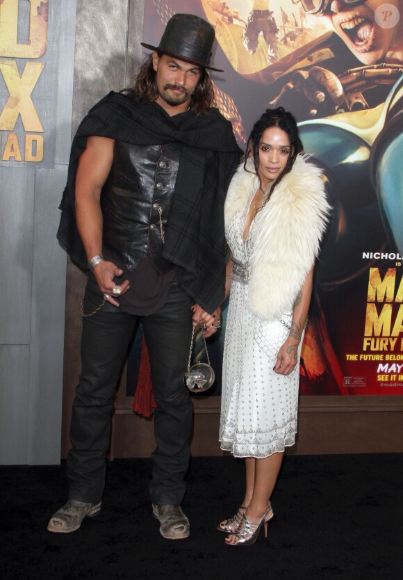 Lisa Bonet et Jason Momoa - Première du film "Mad Max - Fury Road" à Los Angeles, le 7 Mai 2015.