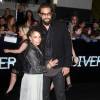 Lisa Bonet et son mari Jason Momoa lors de la première du film "Divergent" au Regency Bruin Theatre à Los Angeles, le 18 mars 2014.
