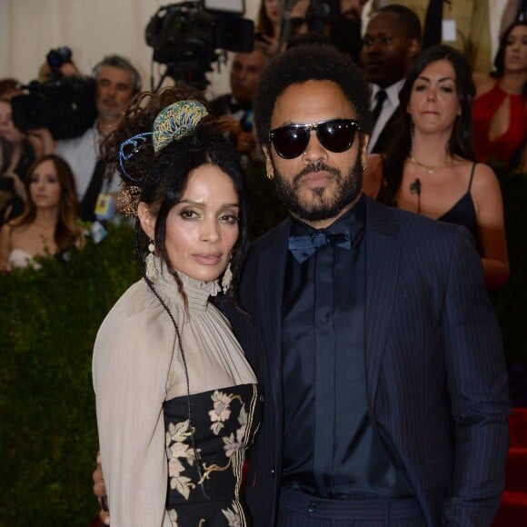 Lisa Bonet et son ex-époux Lenny Kravitz au Met Gala à New York, le  mai 2015.