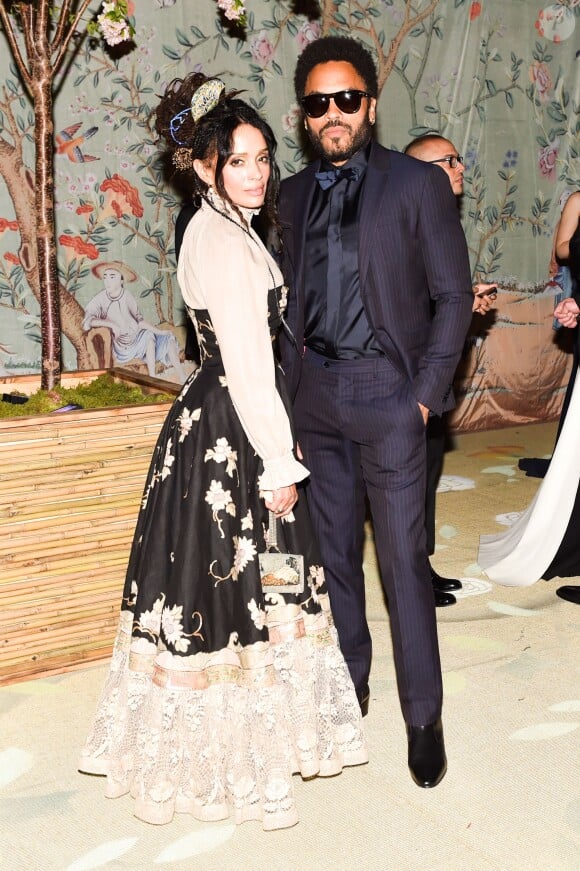 Lisa Bonet et son ex-époux Lenny Kravitz au Met Gala à New York, le  mai 2015.