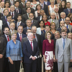 La reine Letizia d'Espagne lors de l'assemblée annuelle des directeurs de l'Institut Cervantes à Saint-Jacques de Compostelle le 21 juillet 2015