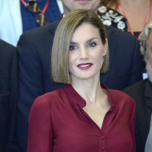 La reine Letizia d'Espagne lors de l'assemblée annuelle des directeurs de l'Institut Cervantes à Saint-Jacques de Compostelle le 21 juillet 2015