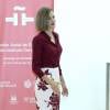 La reine Letizia d'Espagne lors de l'assemblée annuelle des directeurs de l'Institut Cervantes à Saint-Jacques de Compostelle le 21 juillet 2015