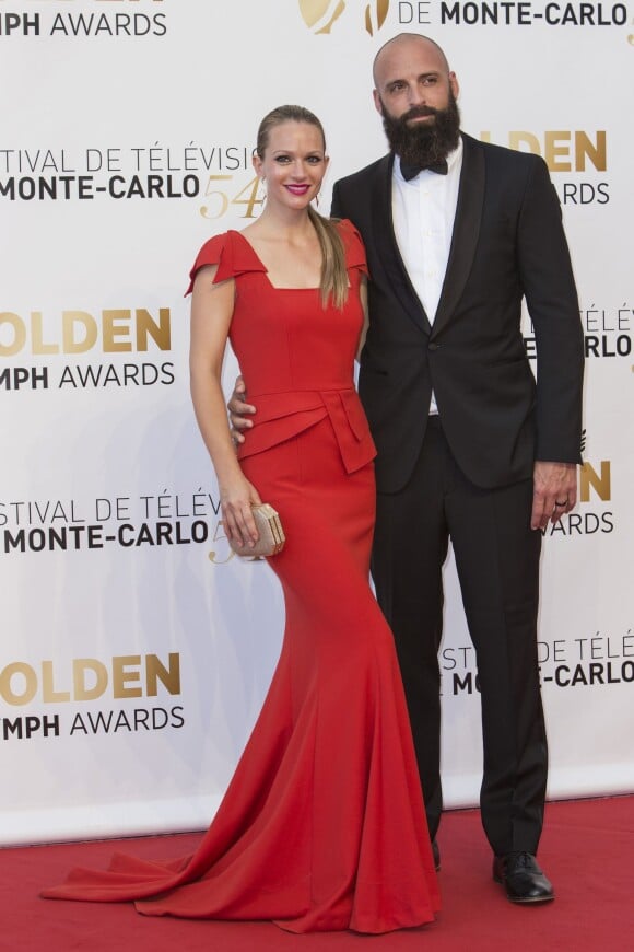 Andrea Joy Cook et son mari à la 54e édition du Monte Carlo TV Festival à Monaco le 11 juin 2014