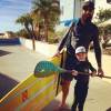 Nathan Andersen et son fils / photo postée sur Instagram