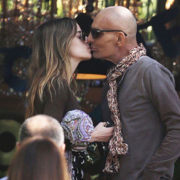 Exclusif - Christian Audigier et Nathalie à Los Angeles, en avril 2015. 
