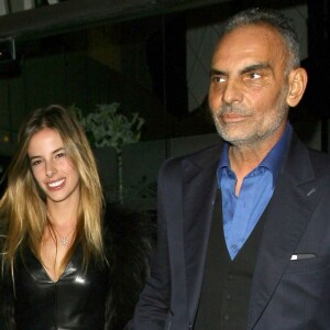 Christian Audigier et Nathalie à Los Angeles le 23 janvier 2015.