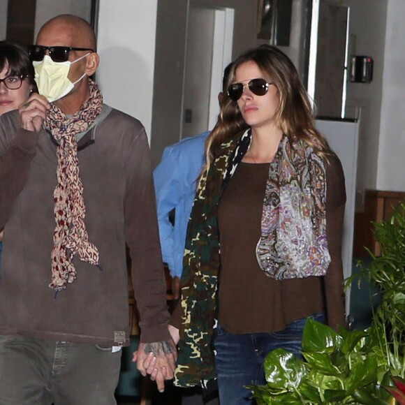 Exclusif - Christian Audigier et Nathalie à Los Angeles, en avril 2015. 