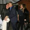 Johnny Hallyday et sa femme Laeticia sont allés dîner avec Christian Audigier et sa fiancée Nathalie Sorensen au restaurant Mr Chow à Los Angeles le 23 janvier 2015.23/01/2015 - Los Angeles