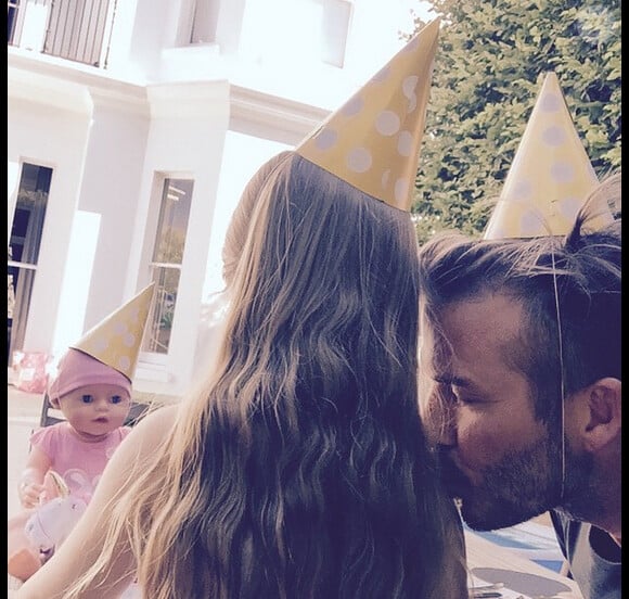 David et Harper Beckham sur Instagram / Juillet 2015