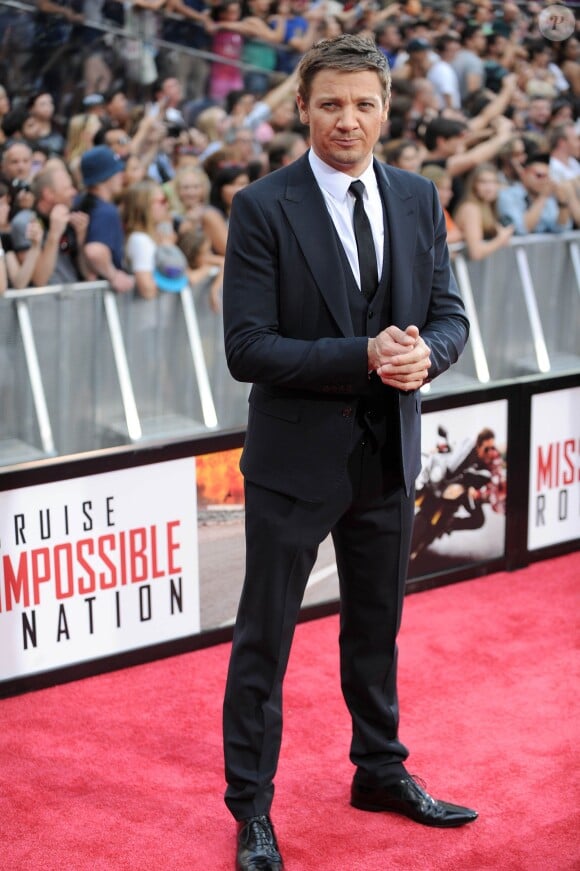 Jeremy Renner à la première de 'Mission Impossible: Rogue Nation' à New York, le 27 juillet 2015.