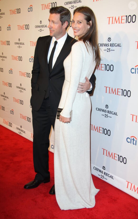 Christy Turlington et son mari Edward Burns - Soirée de gala des 100 personnalités les plus influentes pour le Time au Lincoln Center à New York. Le 29 avril 2014