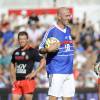 Zinedine Zidane - Match amical de foot et rugby entre le RC Toulon et l'équipe de France 98 au stade Mayol à Toulon, au profit de l'association de Pascal Olmeta "Un sourire, un espoir pour la vie" le 28 juillet 2015