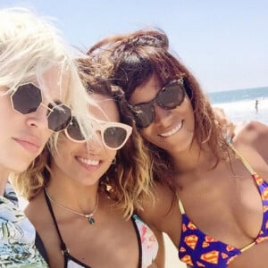 Tal, Shy'm et Aria Crescendo en vacances ensemble à Los Angeles, en juillet 2015.