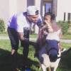 Chris Brown et sa fille Royalty, à dos de poney. Photo publiée le 21 juin 2015.