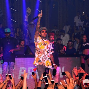Exclusif - Chris Brown au Gotha Club à Cannes le 30 juillet 2015.
