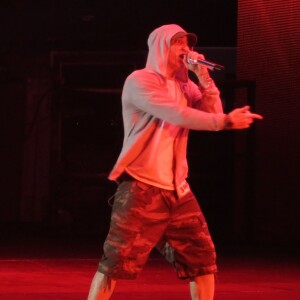 Eminem en concert au Rose Bowl à Pasadena, le 7 août 2014.