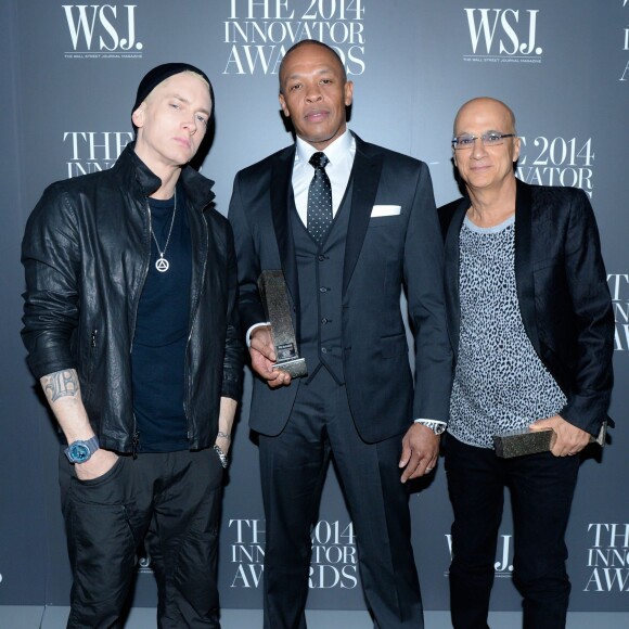 Jimmy Iovine, Dr. Dre, Eminem à New York. Le 5 novembre 2014.