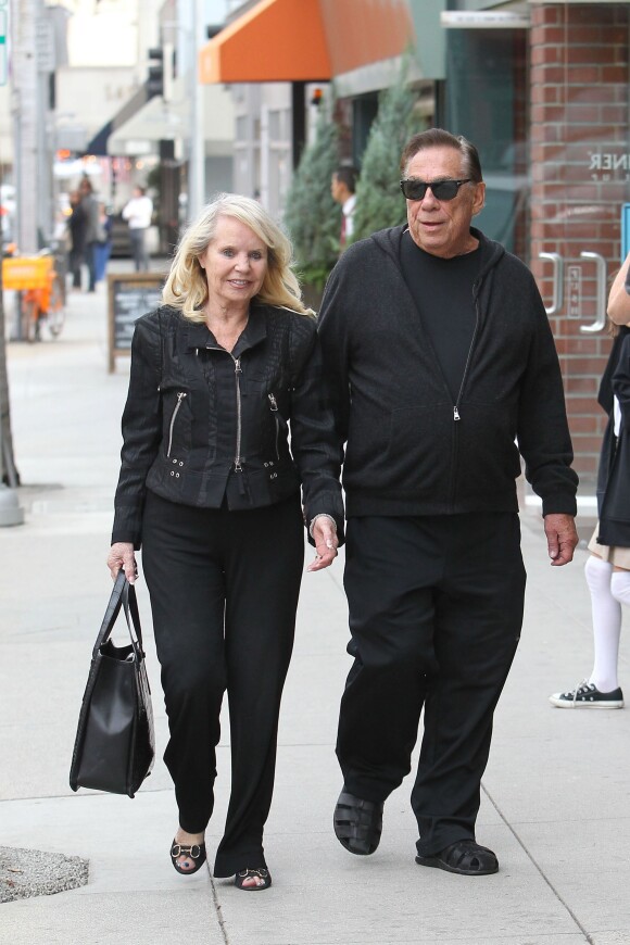 Donald Sterling et sa future ex-femme Shelly à Beverly Hills, Los Angeles, le 13 novembre 2014