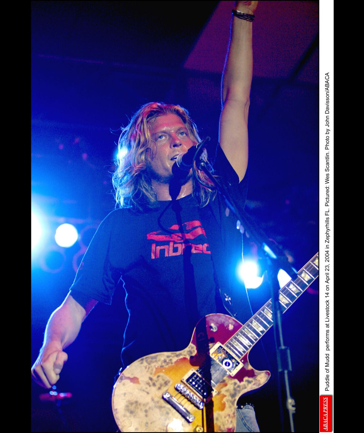 Photo Wes Scantlin de Puddle of Mudd à Zephyrhills le 23 avril 2004. Purepeople