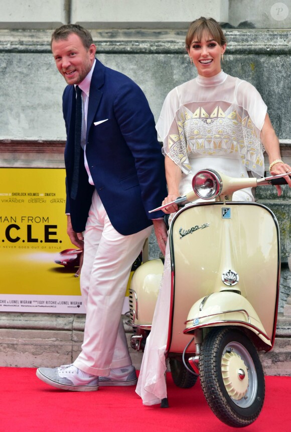 Guy Ritchie avec sa femme Jacqui Ainsley à la première de 'The Man From U.N.C.L.E' à Londres, le 7 août 2015.