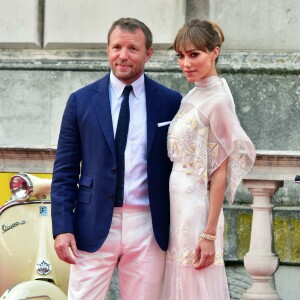 Guy Ritchie avec sa femme Jacqui Ainsley à la première de 'The Man From U.N.C.L.E' à Londres, le 7 août 2015.