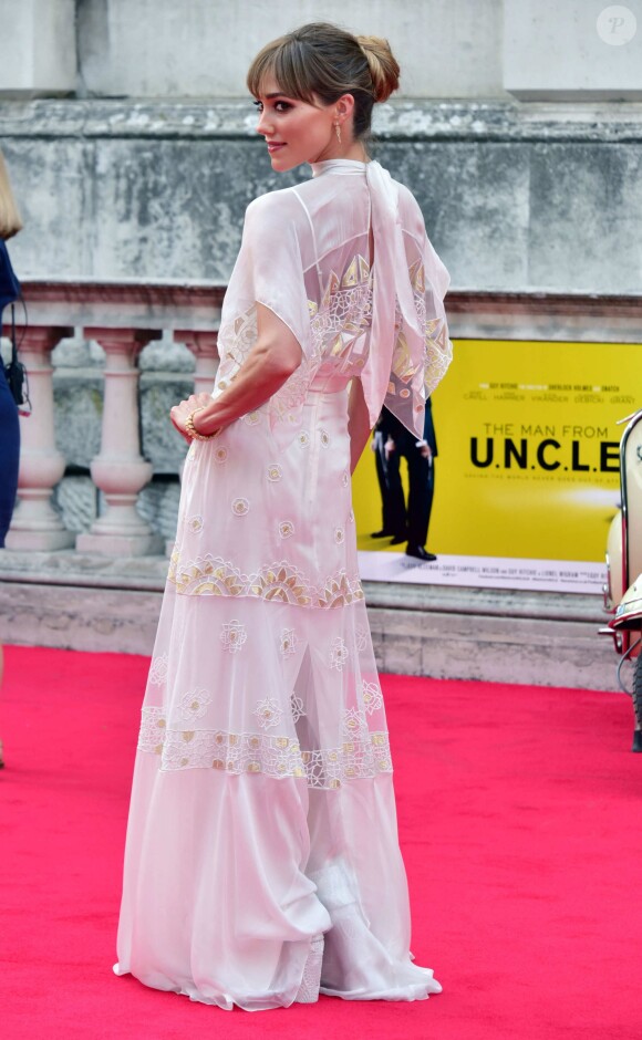 Jacqui Ainsley à la première de 'The Man From U.N.C.L.E' à Londres, le 7 août 2015.