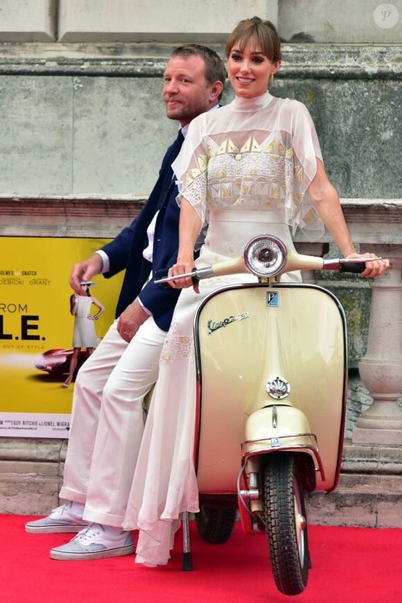 Guy Ritchie avec sa femme Jacqui Ainsley à la première de 'The Man From U.N.C.L.E' à Londres, le 7 août 2015.