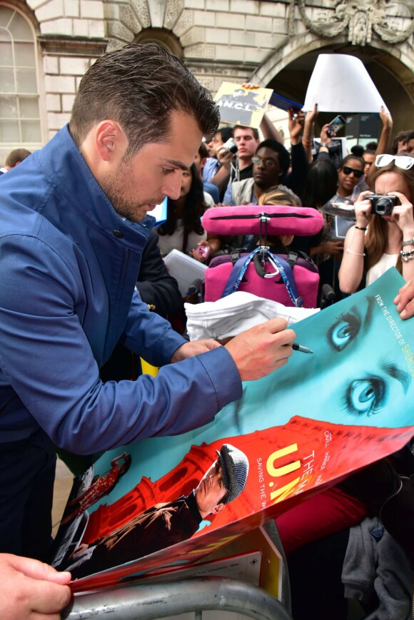 Henry Cavill à la première de 'The Man From U.N.C.L.E' à Londres, le 7 août 2015.