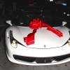 La jolie Ferrari 458 Italia que Kylie Jenner a reçu pour ses 18 ans. Los Angeles, le 10 août 2015.