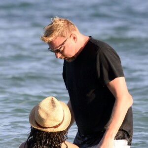 Exclusif - Boris Becker et sa femme Lilly Becker en vacances à Ibiza en Espagne le 26 juillet 2015.